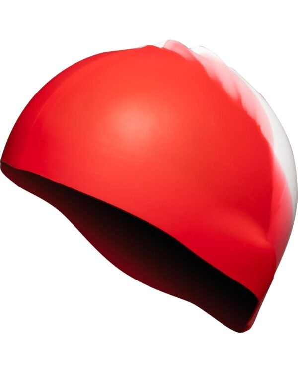 Gorro de Natación Cressi Swift Verde/Blanco/Rojo | Silicona Hipoalergénica para Niños - Image 2